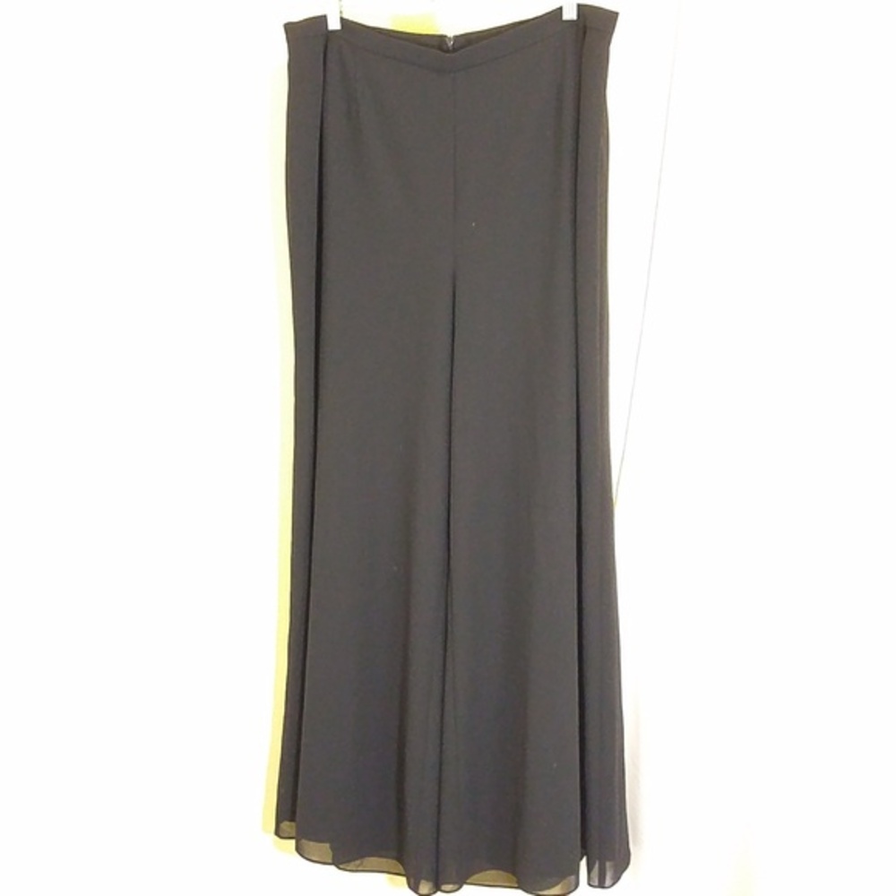 Black Palazzo Wide Leg Lined Dress Trousers Pants - Sz 20W